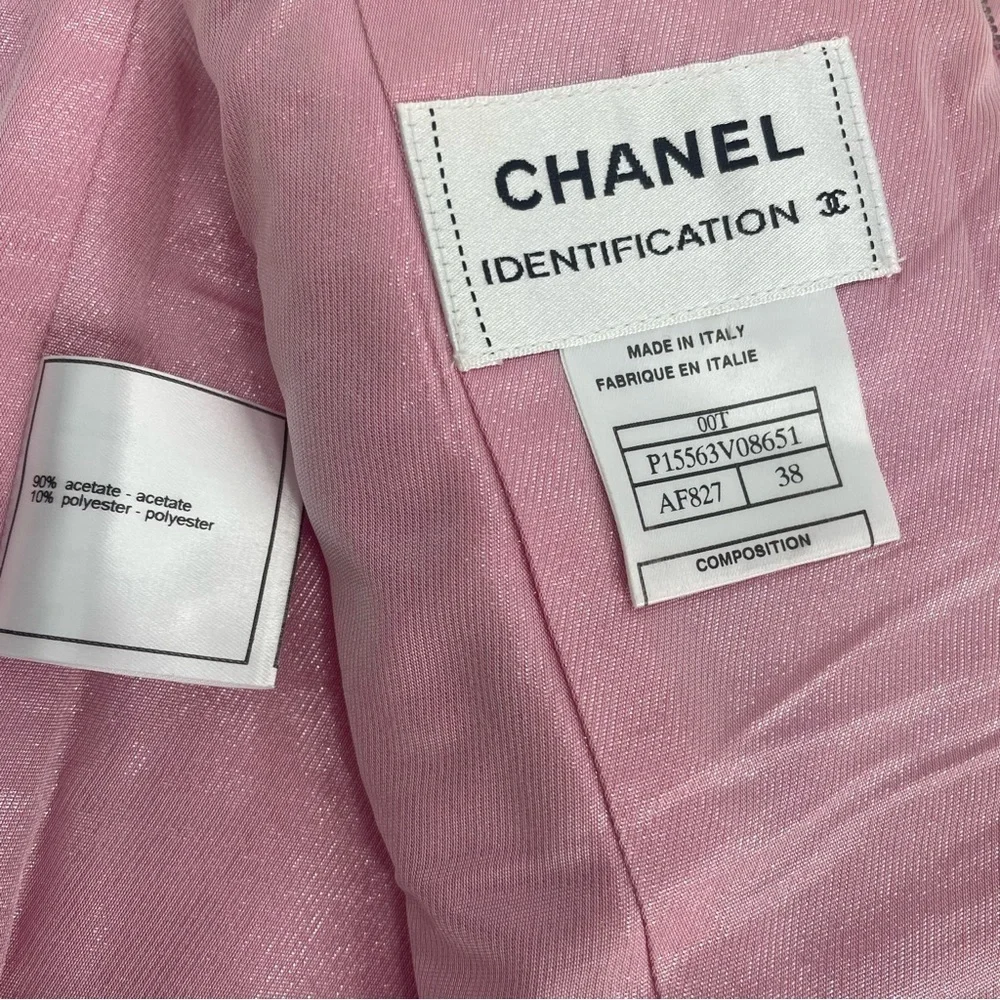 Vintage Chanel Bustier Corset Top Pink Quilted Strapless Spring 2001 Runway 38
